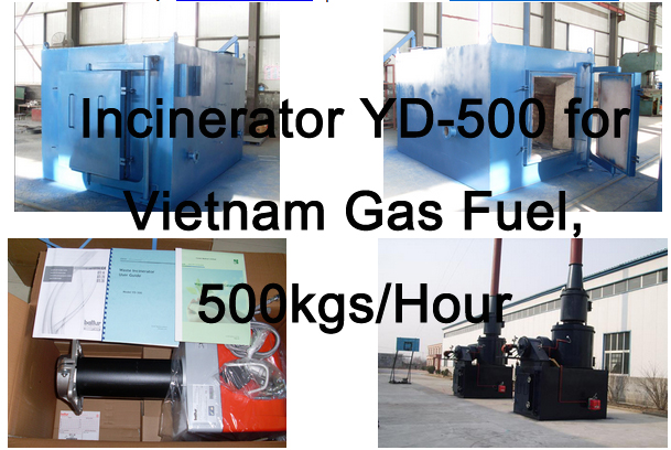 Incinerator YD-500 for Vietnam