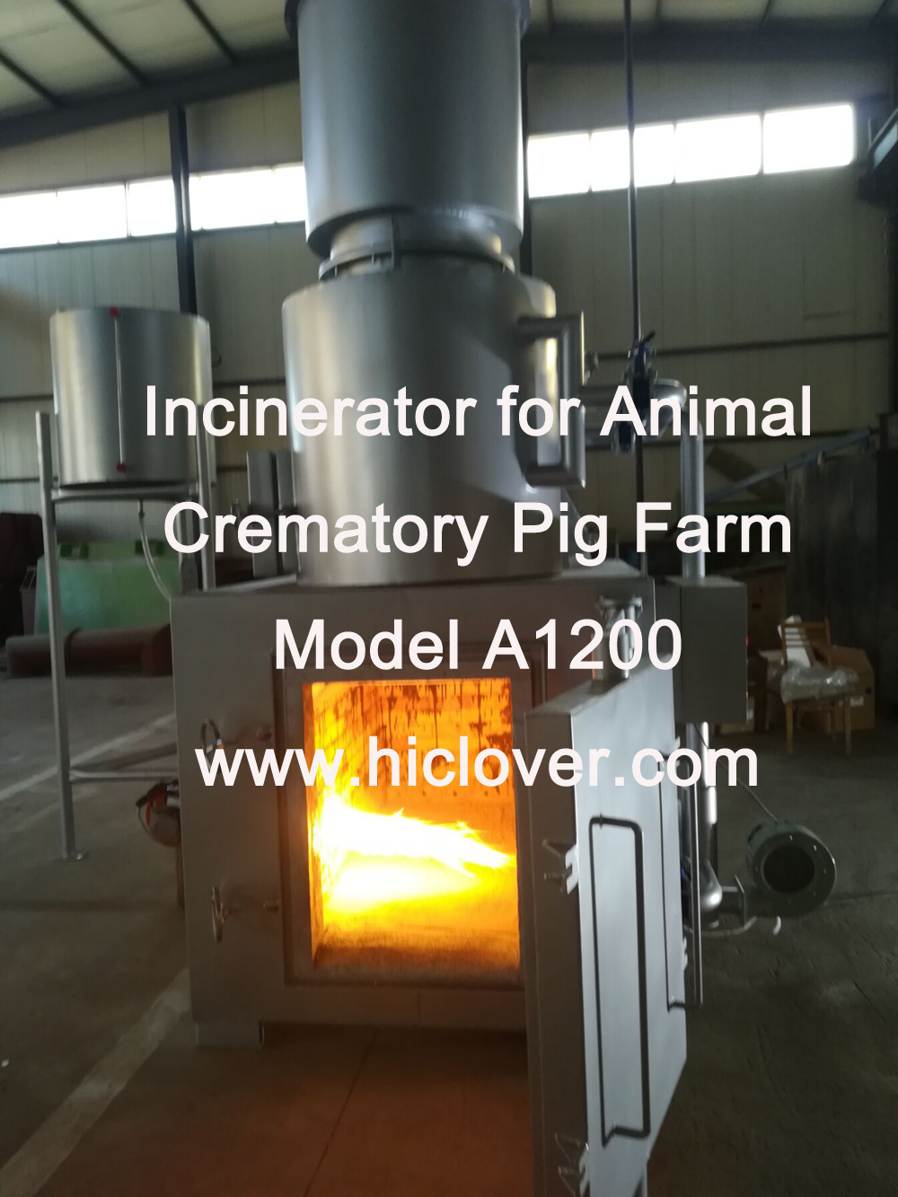 Incinerator for Animal Crematory Pig Farm Model A1200