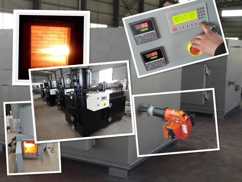 30kgs rate 60kgs feed oil and gas burner small waste incinerator
