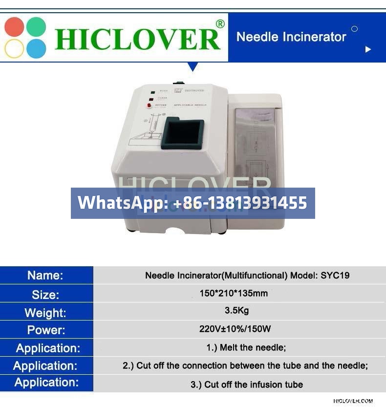Needle Incinerator(Needle & Syringe Destroyers) and Micro Incinerator for COVID 19 waste