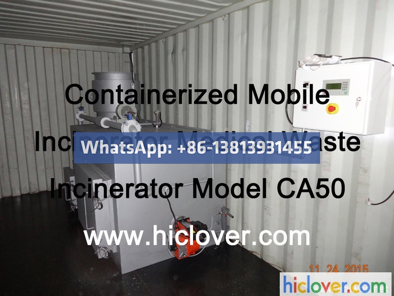 Containerized Mobile Heater Medical Waste Burner Model CA50