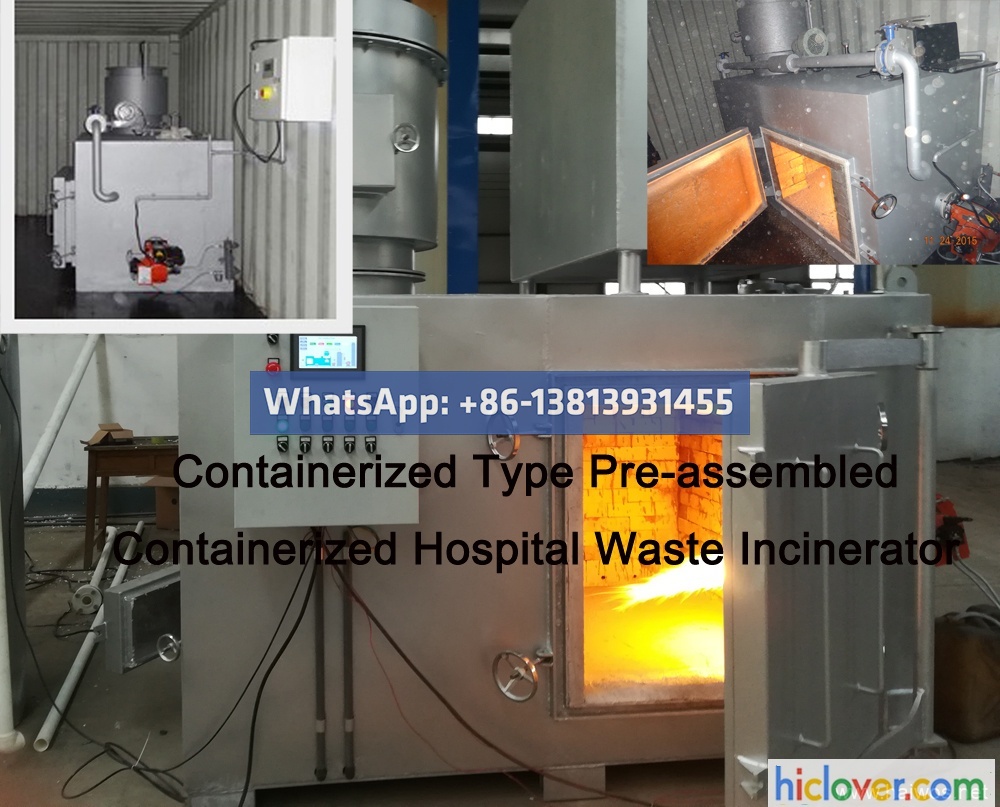 Containerized Kind Pre-Assembled Mobile Medical Center Waste Burner Design CA100