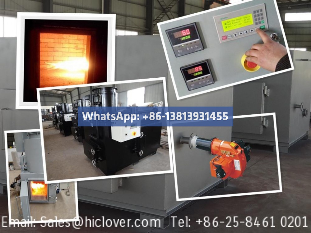 30kgs Speed 60kgs feed oil and gas burner small waste incinerator
