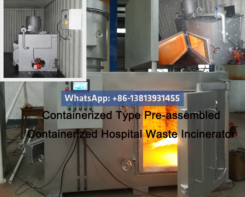 Containerized Form Pre-Assembled Mobile Medical Facility Waste Burner Model CA100