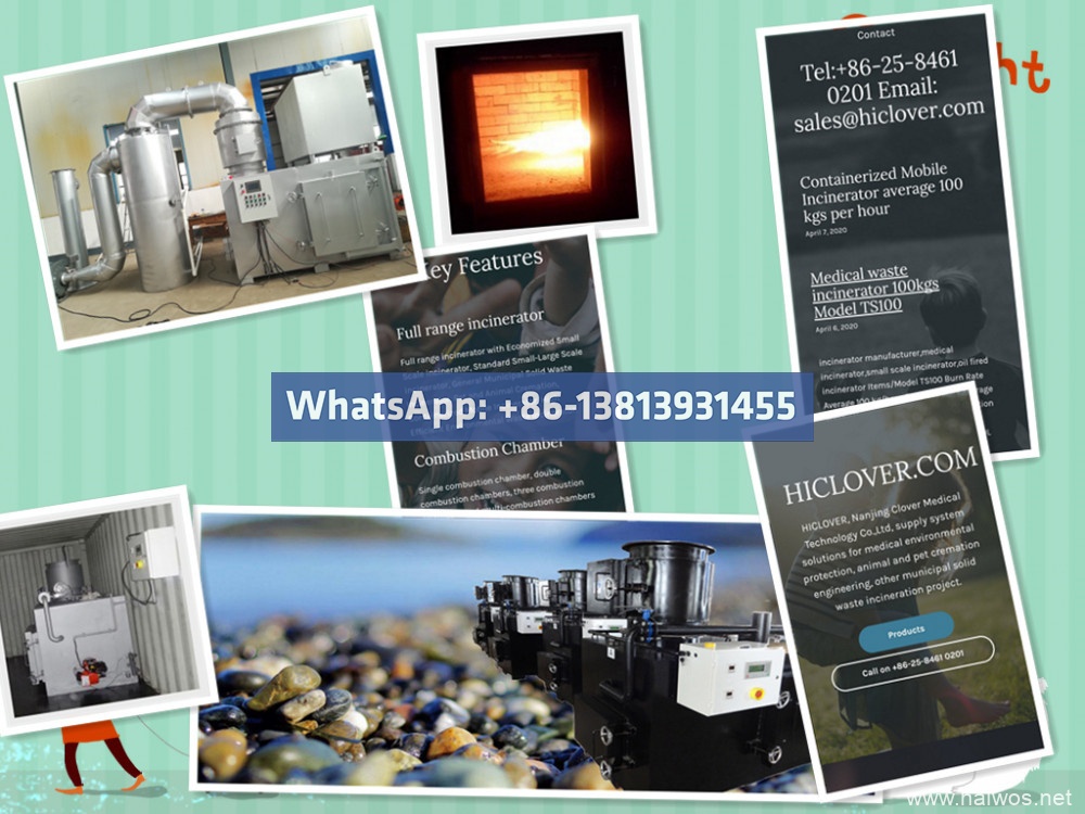 Medical Waste ncinerators for Health center 10-500kgs per hr