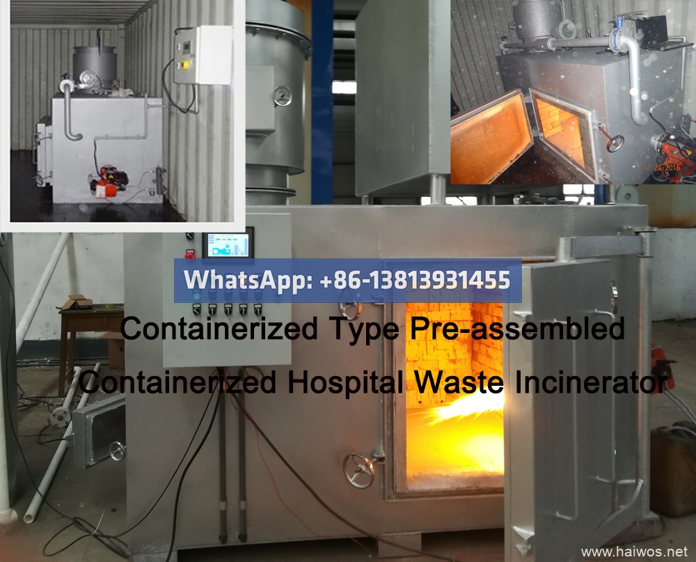 Containerized Kind Pre-Assembled Mobile Medical Facility Waste Burner Model CA100