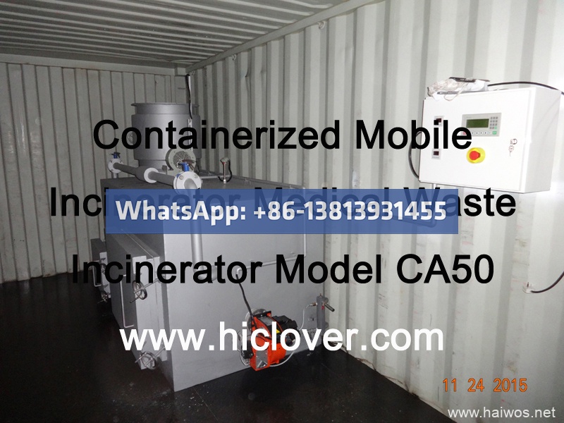 Containerized Mobile Burner Medical Waste Burner Model CA50