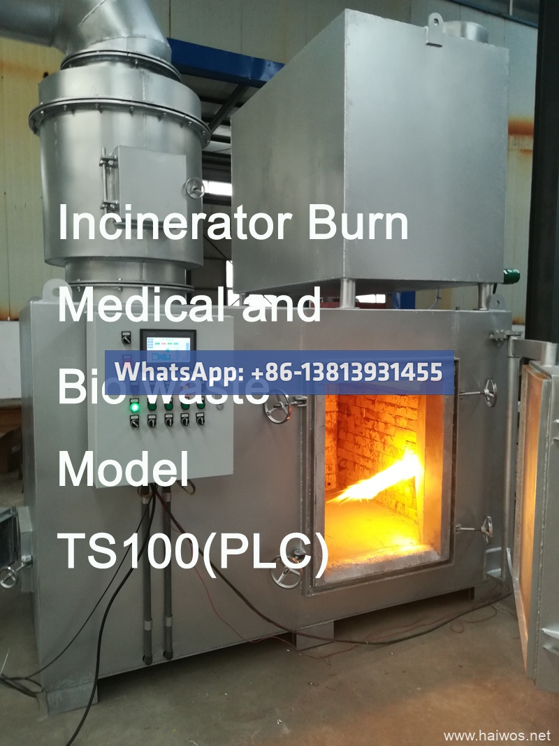 Incinerator burn medical and bio waste