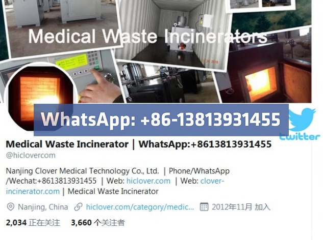 HICLOVER Waste Incinerator 10-500kgs/Hr.Double Combustion Chambers
