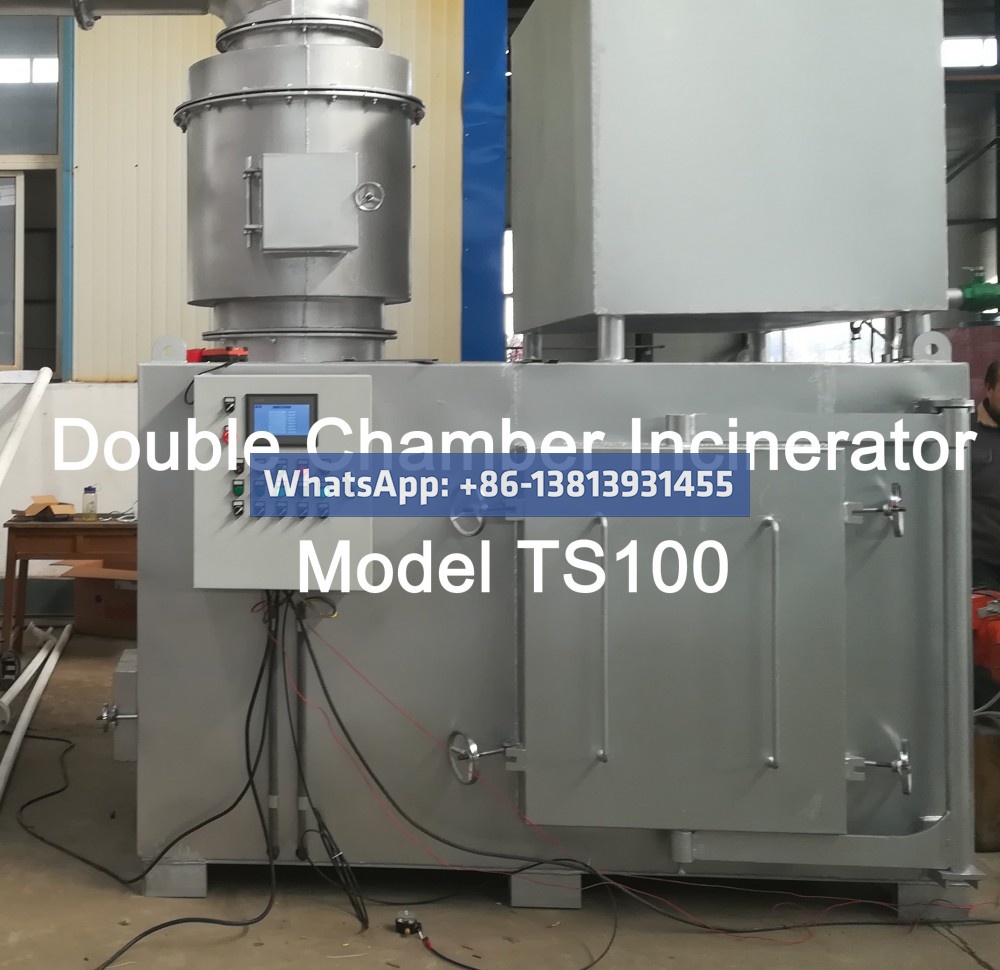 Medium Size：Burning Rate：60-80 kg/hr Pyrolytic Dual Chamber Incinerator