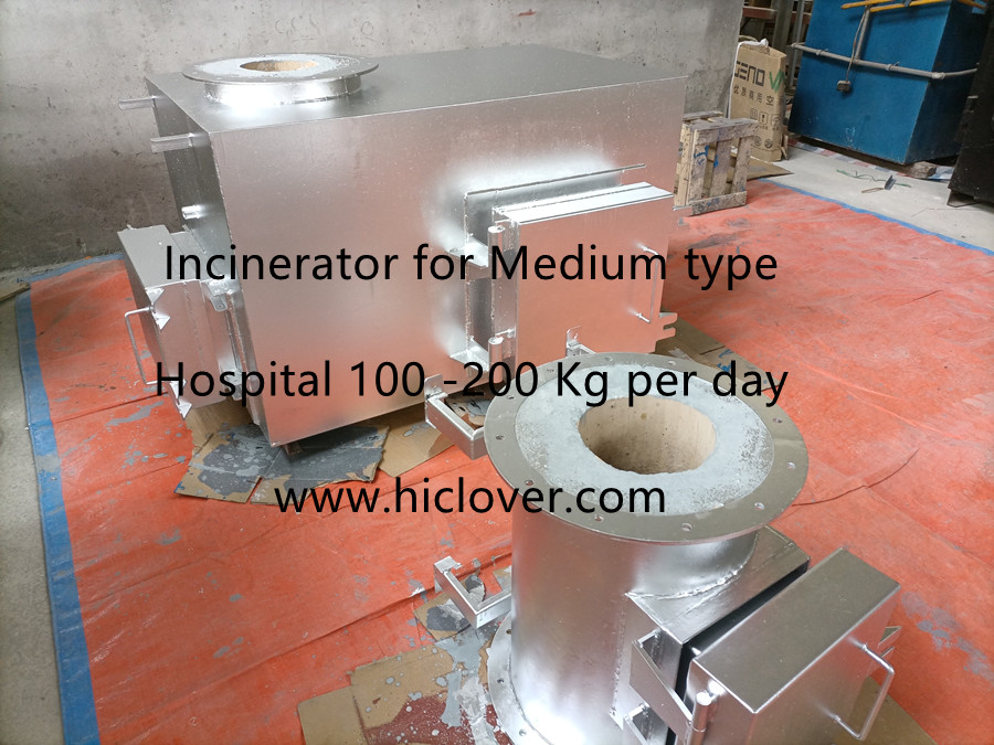 Incinerator for Medium type Hospital 100 -200 Kg per day