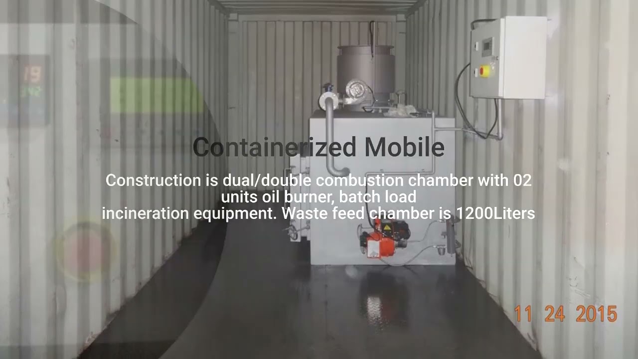 Mobile Type Waste Incinerator